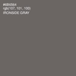 #6B6564 - Ironside Gray Color Image